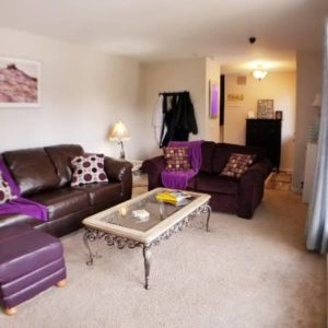 living room of a sober living house