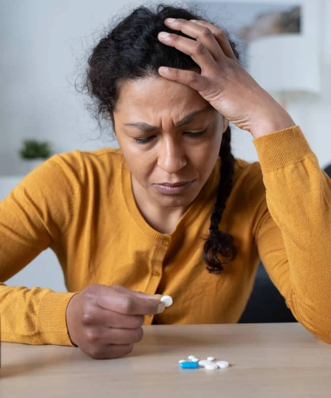 One african american portrait woman suffering depression